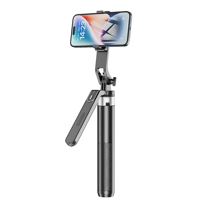 P180 Extended Anti-Shake Bluetooth Selfie Stick with Light, Beauty Filter, Multi-Function Remote Control, and Retractable Tripod