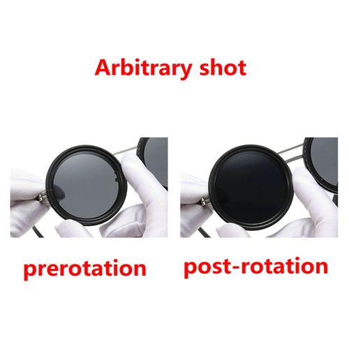 9-Speed ND Dimming Smart Sunglasses UV400 Polarized Round Frame with Adjustable Color Tone