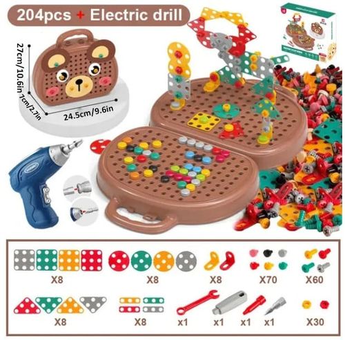 Kids' Educational Building Tool Kit: Electric Screwdriver for Screwing & Repair Play
