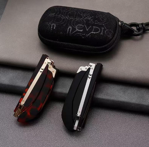 100 Degrees Reading Glasses (Presbyopia-Specific) - Foldable Compact Style, Blue Light Blocking & Ultra-Portable for On-the-Go Use