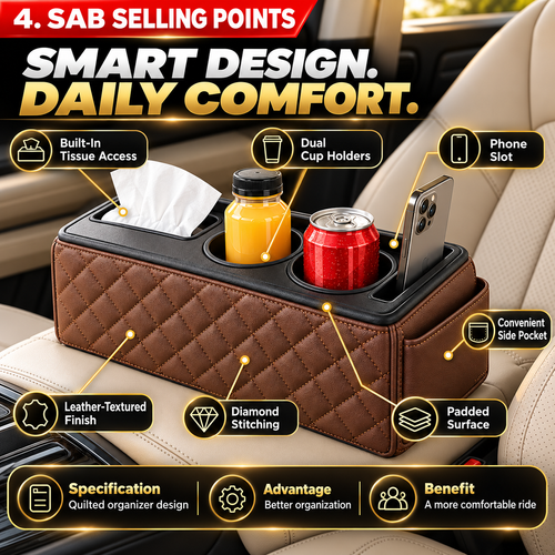 🔥HOT SALE🔥 COD！  In-Car Armrest Storage Compartment    Nairobi Stock |48H Dispatch |COD Orders are dispatched within 48 hours from our  Nairobi warehouse. Delivery takes 1–3 working days.