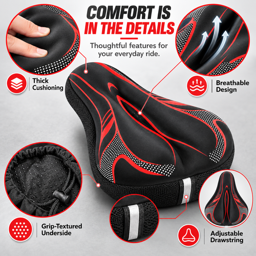 🔥HOT SALE🔥 COD！Bicycle Seat Cover  Nairobi Stock |48H Dispatch |COD Orders are dispatched within 48 hours from our  Nairobi warehouse. Delivery takes 1–3 working days.