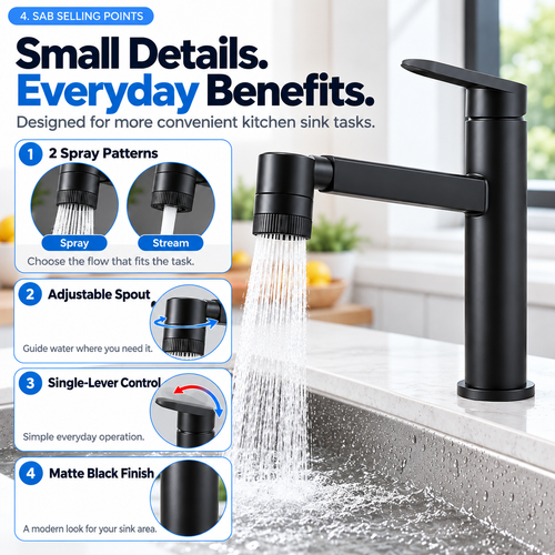 🔥HOT SALE🔥 COD！  Swivel Faucet   Nairobi Stock |48H Dispatch |COD Orders are dispatched within 48 hours from our  Nairobi warehouse. Delivery takes 1–3 working days.