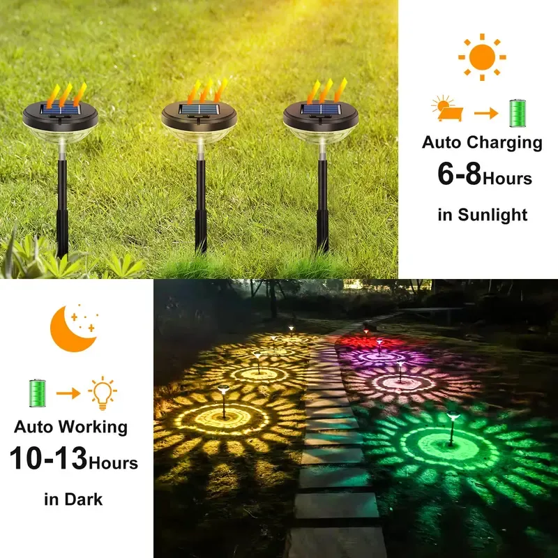 Solar-powered outdoor garden light, waterproof