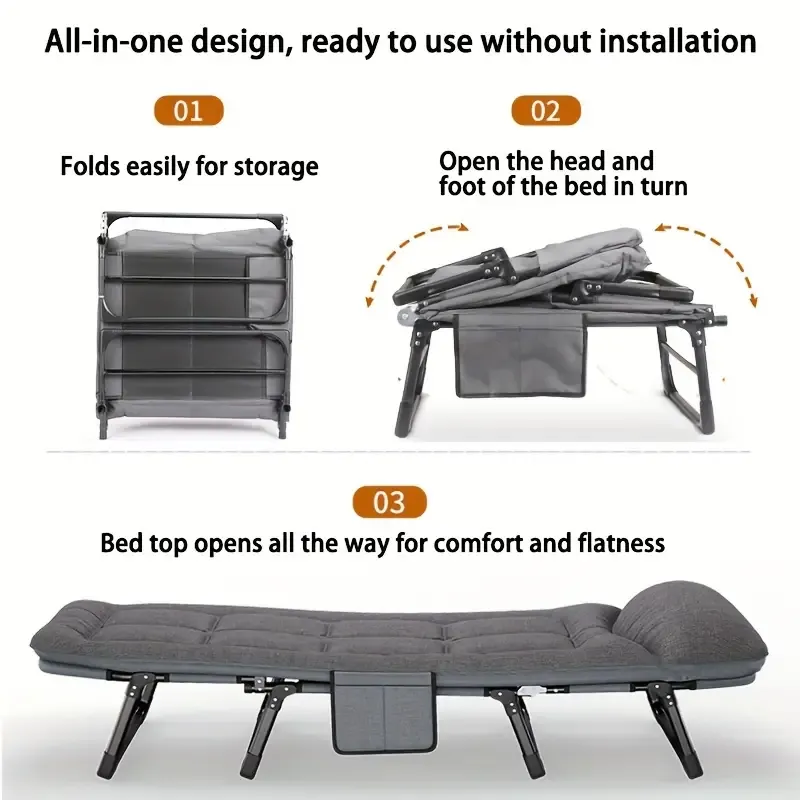 Adjustable Portable Folding Bed