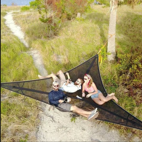 MULTI-PERSON HAMMOCK- PATENTED 3 POINT DESIGN