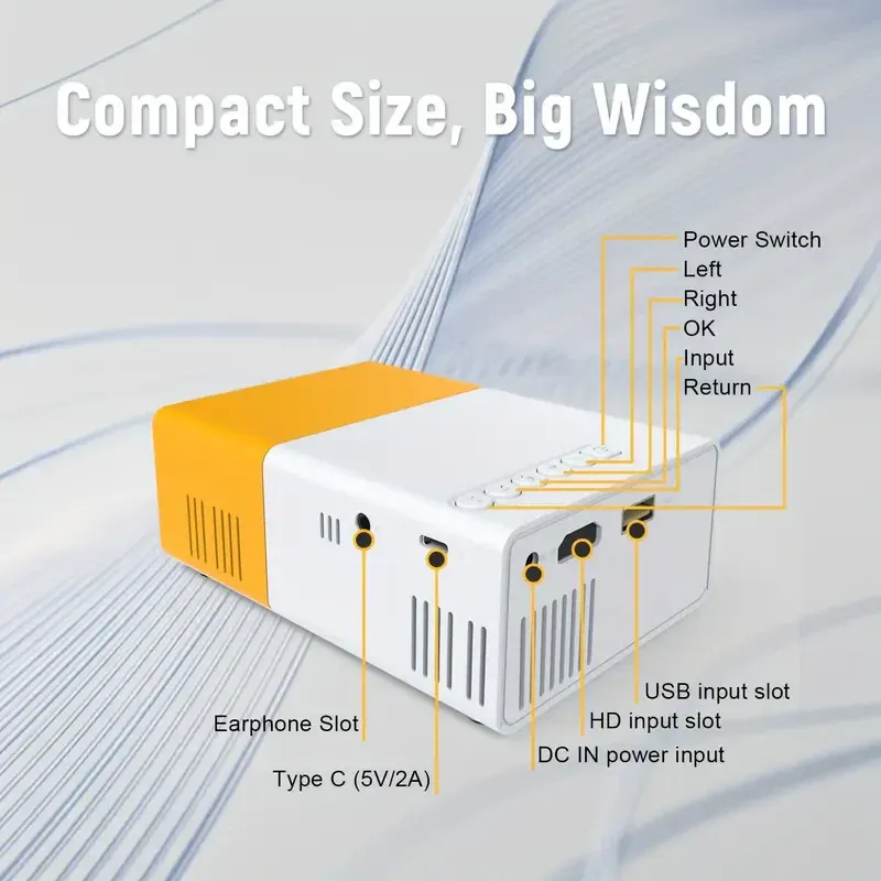 HD YG300s Mini Mobile Projector