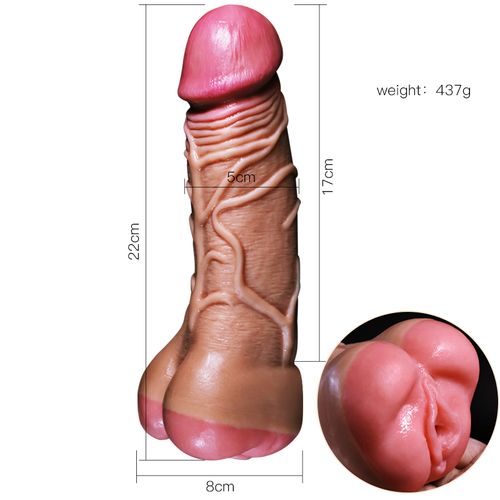 VIP38 220*50mmRealistic Dildo Male Masturbators with Pocket Pussy Vigina,Hard TPE Penis Sleeve Extender