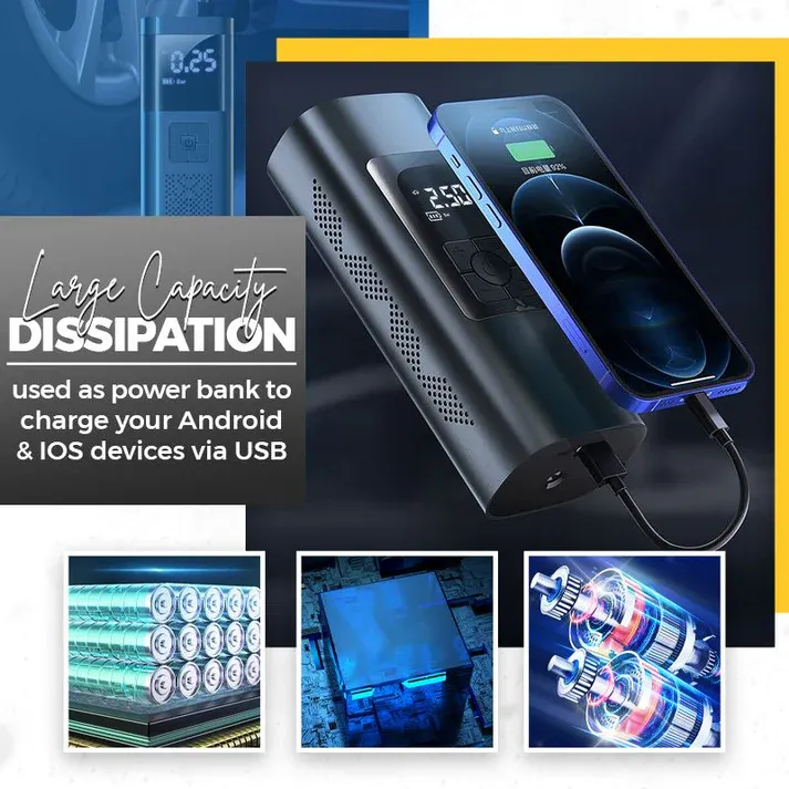 Wireless car inflatable pump