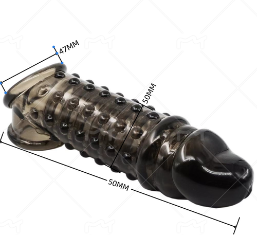 VIP26 170*50mmPenis Sleeve Cock Enlarger Male Length and Girth Extender Male Delay Ejaculation Enhancement Dual Support Sheath