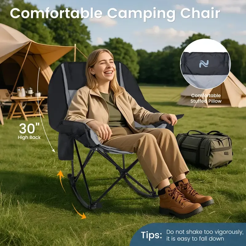 Oversized Rocking Camping Chair