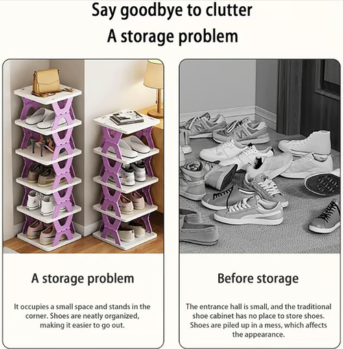 🦶Multi-Layer Installation-Free Foldable Storage Shoe Cabinet
