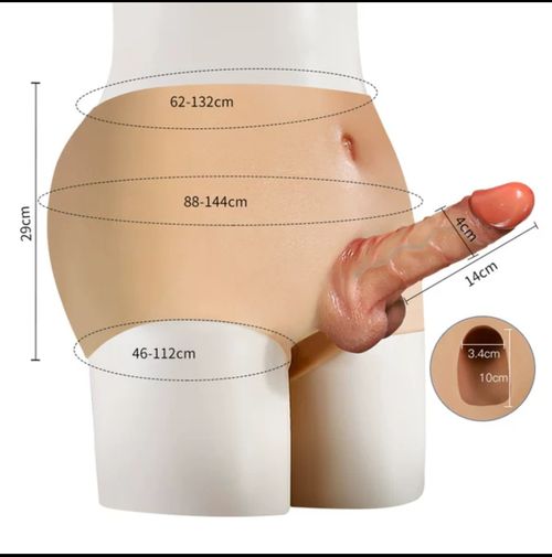 VIP31 Wearable Dildo - Hollow Silicone Penis - Lesbian Toy - Adult Products - Sex Toy (Large Size)