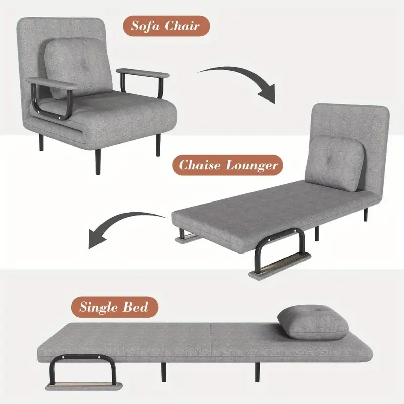 Single foldable sofa bed