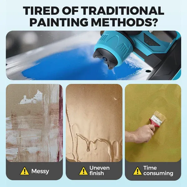 Wireless electric paint sprayer