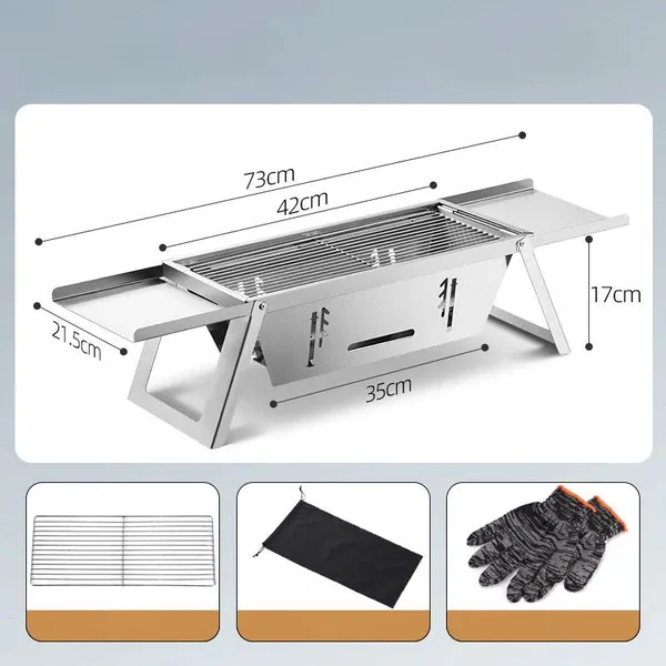 Stainless Steel Folding Outdoor Barbecue