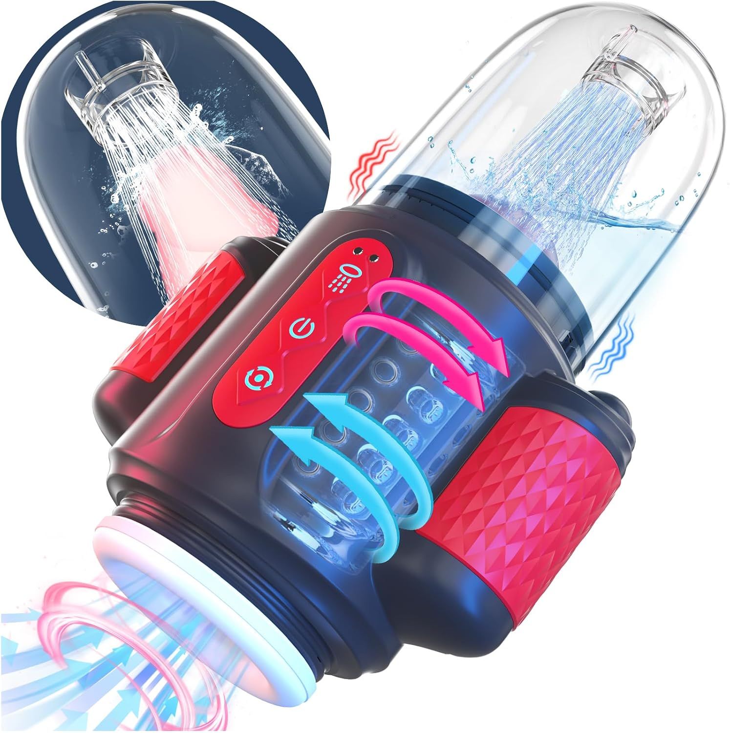 HJ35-Water-Spray Rotating Male Stroker