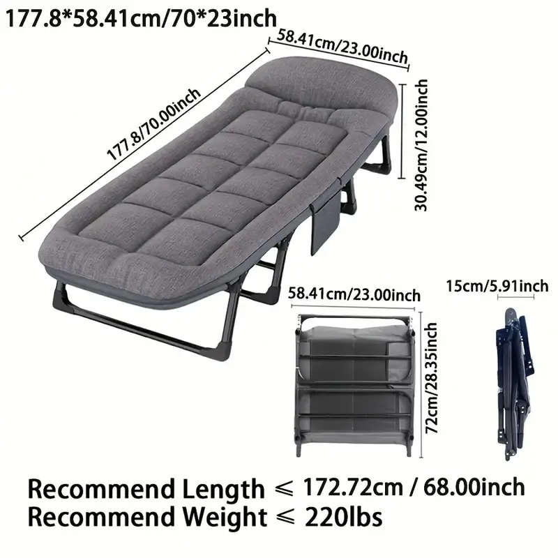 Adjustable Portable Folding Bed