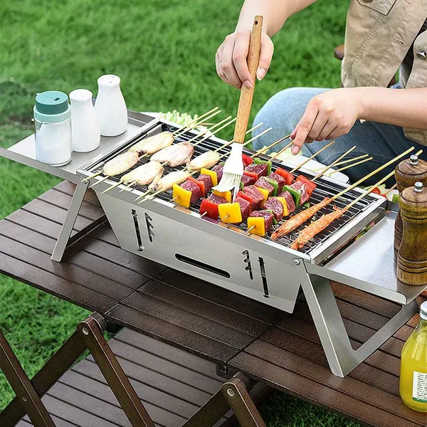 Stainless Steel Folding Outdoor Barbecue