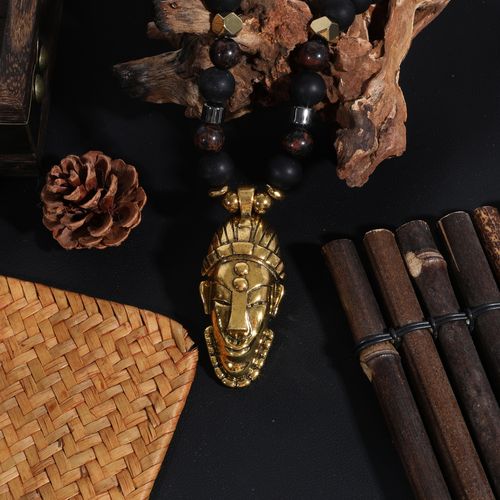 Buy one get one free    Men's fashion hip-hop retro trend pendant, character totem pendant, alloy material