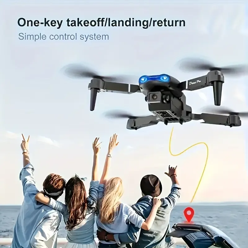 The new professional remote-controlled toy drone, equipped with dual cameras and dual folding remote controls, is the best choice for holiday gifts for children and their loved ones