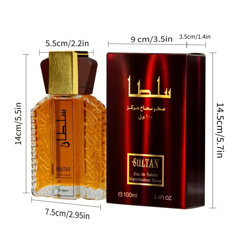 1 Bottle of Premium Perfume  Africa  Men is Perfume  Elegant and Long Lasting Fragrance 100ml 3.4oz Sultan Perfume Spray Arabian Perfume Oil Valentine  Day Perfect Gift for Boyfriend or Husband on Valentine's Day