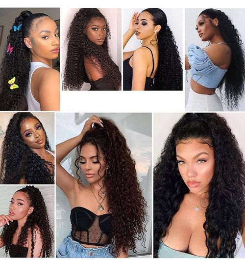 Women's Wig African Wig Ponytail Mesh Pull Rope Curly Ponytail instant roll ponytail