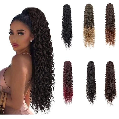 Women's Wig African Wig Ponytail Mesh Pull Rope Curly Ponytail instant roll ponytail
