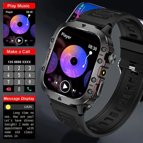 New Durable Smartwatch Men'S Wireless Call Sports Fitness AI Voice Outdoor 100+ Sports Mode Outdoor Smartwatch