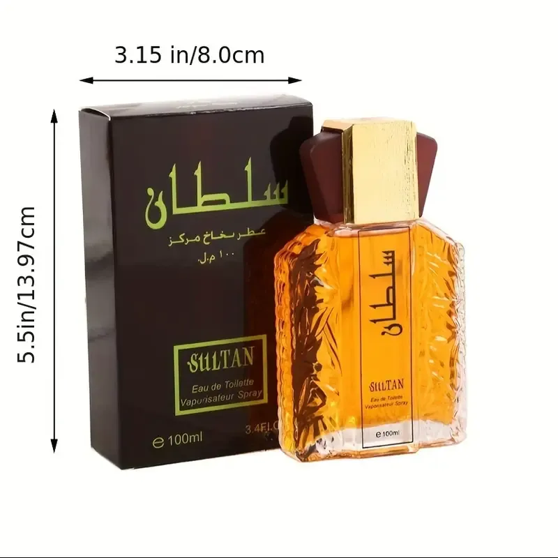 1 Bottle of Premium Perfume  Africa  Men is Perfume  Elegant and Long Lasting Fragrance 100ml 3.4oz Sultan Perfume Spray Arabian Perfume Oil Valentine  Day Perfect Gift for Boyfriend or Husband on Valentine's Day
