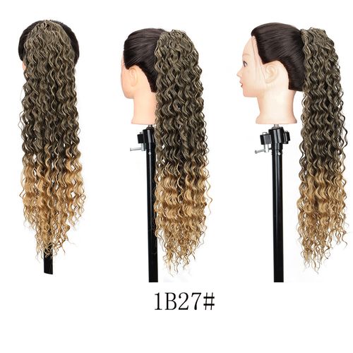 Women's Wig African Wig Ponytail Mesh Pull Rope Curly Ponytail instant roll ponytail