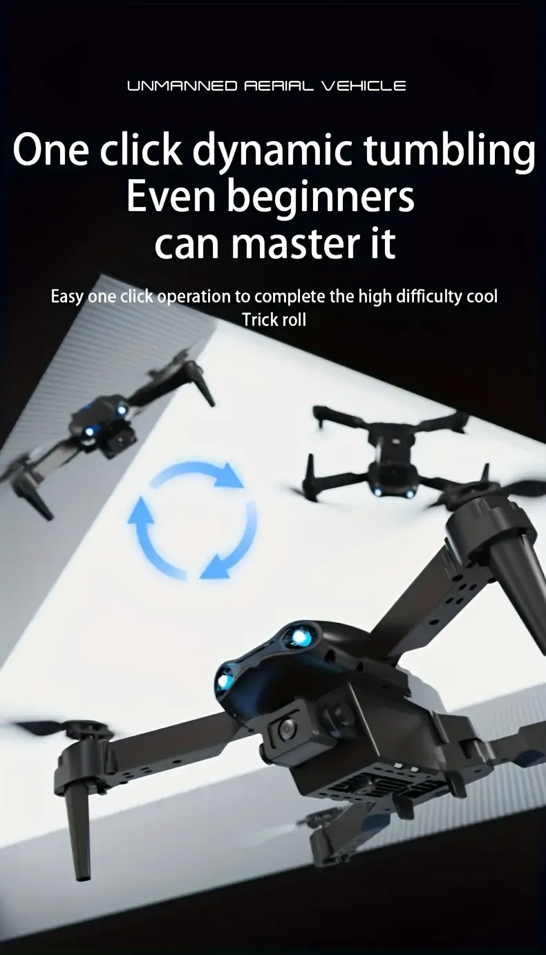 The new professional remote-controlled toy drone, equipped with dual cameras and dual folding remote controls, is the best choice for holiday gifts for children and their loved ones