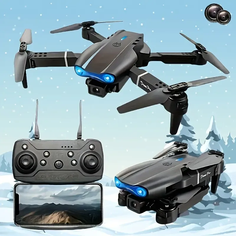 The new professional remote-controlled toy drone, equipped with dual cameras and dual folding remote controls, is the best choice for holiday gifts for children and their loved ones