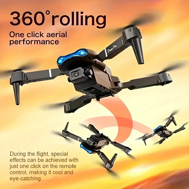 The new professional remote-controlled toy drone, equipped with dual cameras and dual folding remote controls, is the best choice for holiday gifts for children and their loved ones