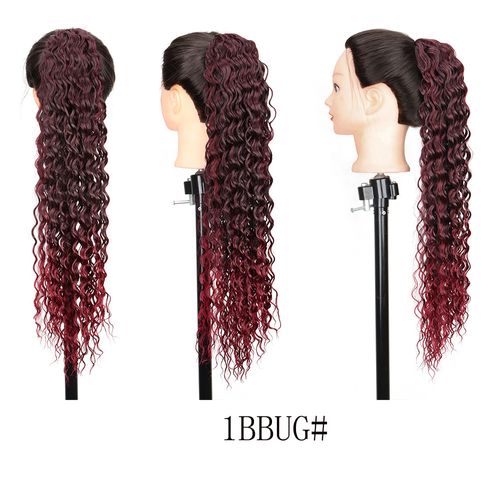 Women's Wig African Wig Ponytail Mesh Pull Rope Curly Ponytail instant roll ponytail