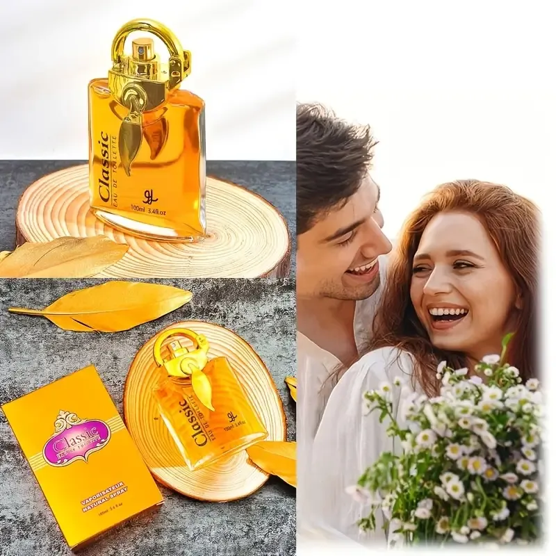 Elegant Dubai Men's Perfume, Amber Perfume Spray  100ml 3.4oz Arabic Perfume, Classic Gold Oil, Long-lasting Elegant Scent - Rich, Fresh, Floral - Suitable for everyday use, special occasions and gifts