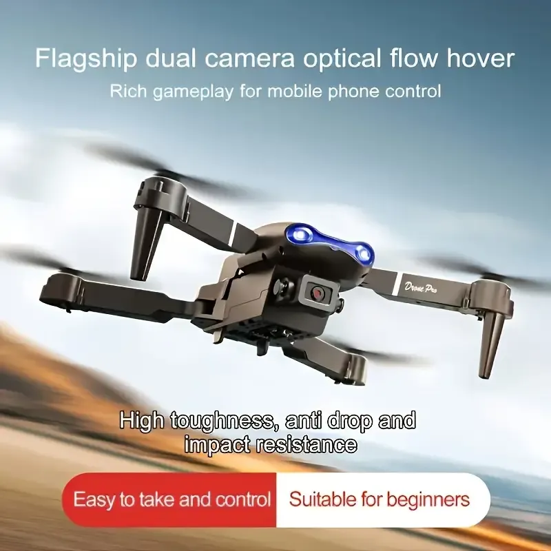 The new professional remote-controlled toy drone, equipped with dual cameras and dual folding remote controls, is the best choice for holiday gifts for children and their loved ones