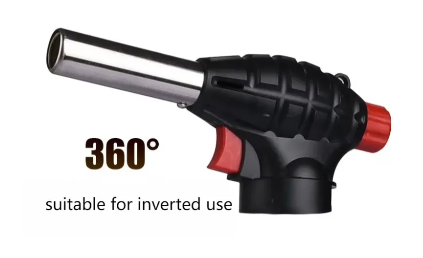 Portable butane welding gas ignition lighter flame gun flashlight camping and hiking kitchen use