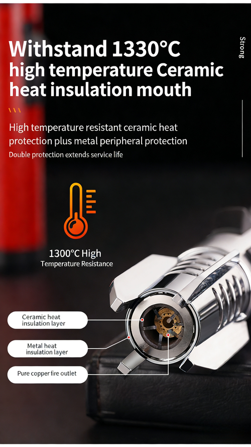 ZC281Strong red flame metal torch lighter, modern adjustable and rotatable jet cigarette  barbecue refillable long pen business gift