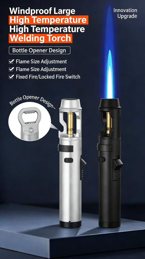 ZC-293Strong metal gas lighter, windproof, kitchen cooking torch, flame spray, barbecue, smoking accessories, cigar lighter, men's gift