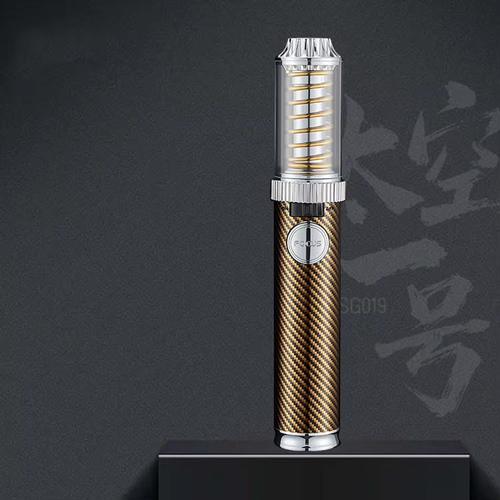 SG019Multi-functional cigar torch lighter, refillable, with jet flame and windproof design.