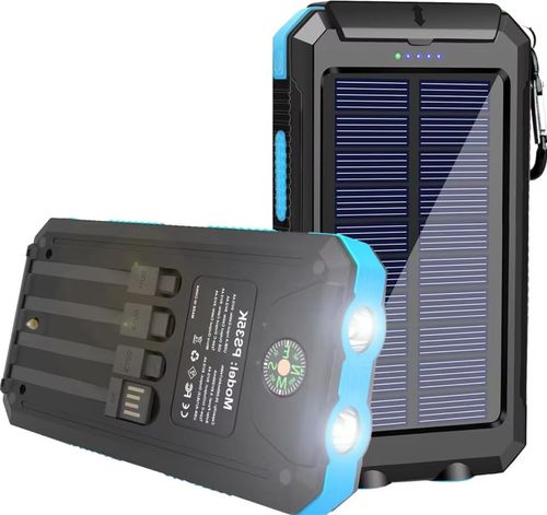 Waterproof Solar Power Bank Large Capacity Portable Outdoor Charger