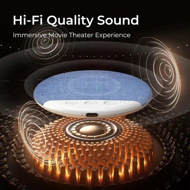 2026 Upgrade Pillow Speaker,Mini Pillow Speaker for Sleeping, Ultra-Thin Bluetooth Speaker Under Pillow Speaker with White Noise Sound Machine Headphone-Free Sleep Speaker for Adult for Gift