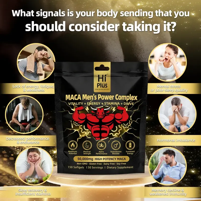 Mens Testosterone Boosters Power Complex Support with Shilajit,Maca,Ashwagandha & Ginseng | Energy Stamina & Focus - Supports Testosterone 150 Softgels