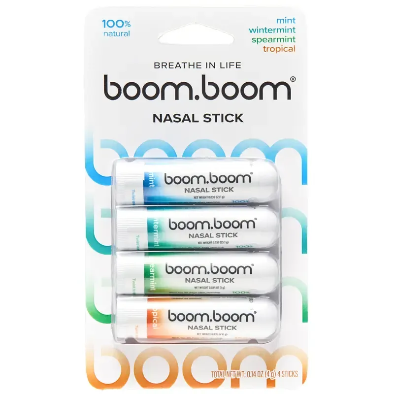 BoomBoom Nasal Stick: Free Your Nose | Featured on Shark Tank | Powerful Essential Oils with Vapor Flow Technology | Breathe In Life