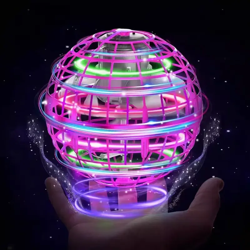 2026 Magic Electric Flying Globe - Smart Sensor Neon Round Ball for Kids, 8cm Diameter, USB-C Charging, Auto-Return, Safe & Fun Playmate, Ideal for Indoors & Outdoors, Ages 3+