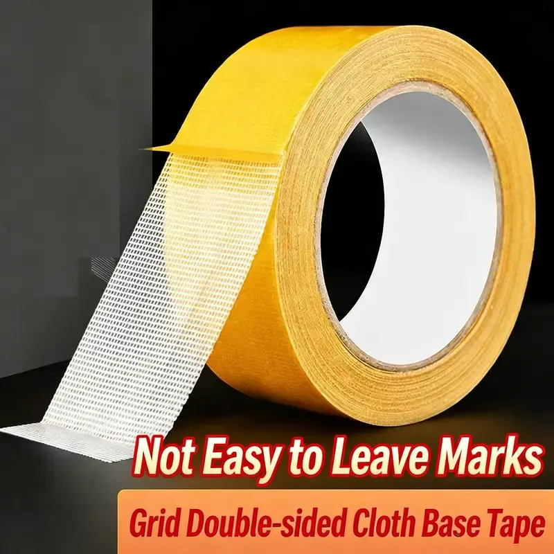 Heavy-Duty Double-Sided Duct Tape, Strong Adhesive, Waterproof, Removable, No Residue, Ideal for Carpet, Wallpaper, Home Use