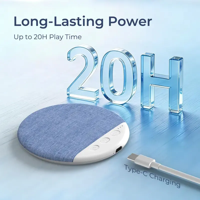 2026 Upgrade Pillow Speaker,Mini Pillow Speaker for Sleeping, Ultra-Thin Bluetooth Speaker Under Pillow Speaker with White Noise Sound Machine Headphone-Free Sleep Speaker for Adult for Gift