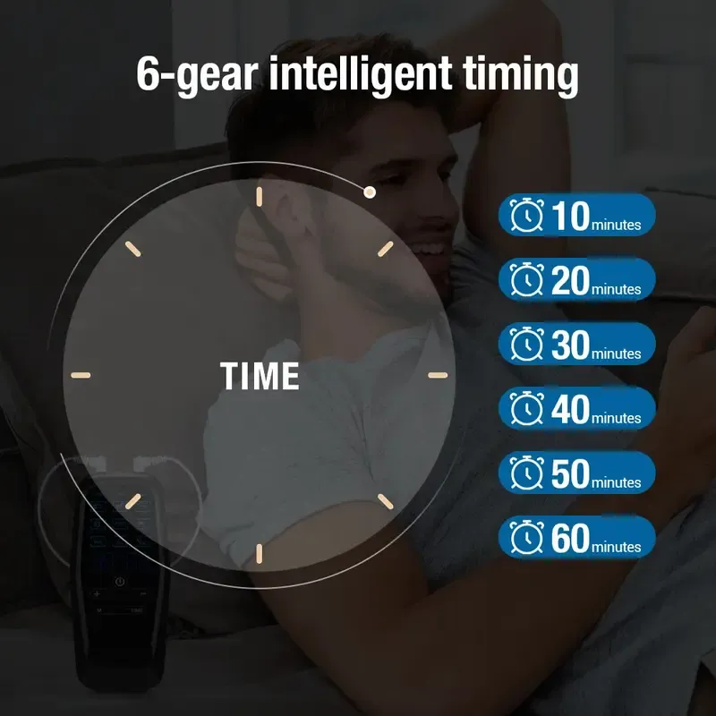 Dual-channel Device 9 Modes 30 Levels Upgraded Large LCD Screen Muscle Relaxer for Back Neck Shoulder Pain Relief Rechargeable Massager Portable Design for Office Car Use