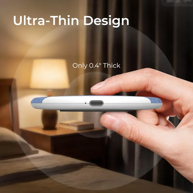2026 Upgrade Pillow Speaker,Mini Pillow Speaker for Sleeping, Ultra-Thin Bluetooth Speaker Under Pillow Speaker with White Noise Sound Machine Headphone-Free Sleep Speaker for Adult for Gift